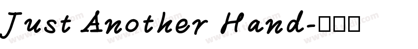 Just Another Hand字体转换